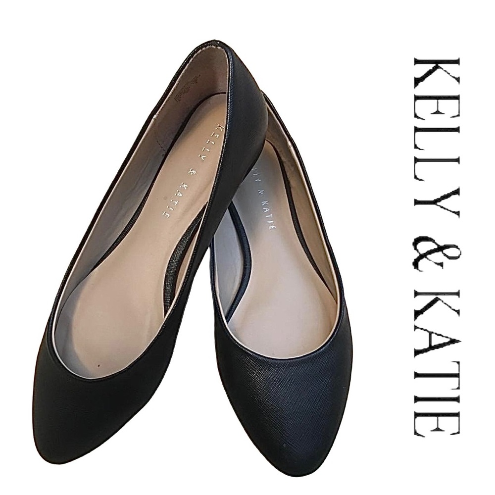 Kelly & Katie Women's Black Knit Ballet Flat